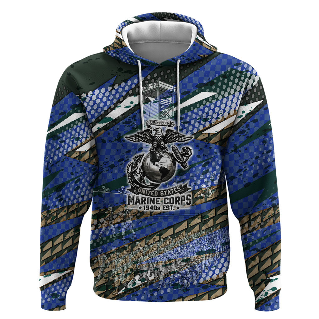 Montford Point Marines 1940s Est Zip Hoodie The Right To Fight 20000 Military Camouflage Art