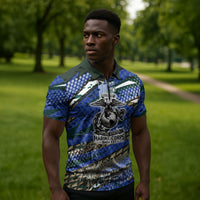 Montford Point Marines 1940s Est Zipper Polo Shirt The Right To Fight 20000 Military Camouflage Art