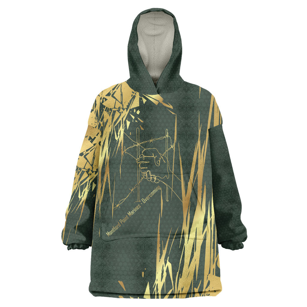 Montford Point Marines Overcoming Wearable Blanket Hoodie Military History Camouflage Art