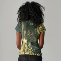 Montford Point Marines Overcoming Women V-Neck T-Shirt Military History Camouflage Art