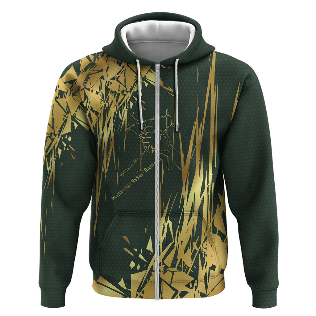 Montford Point Marines Overcoming Zip Hoodie Military History Camouflage Art