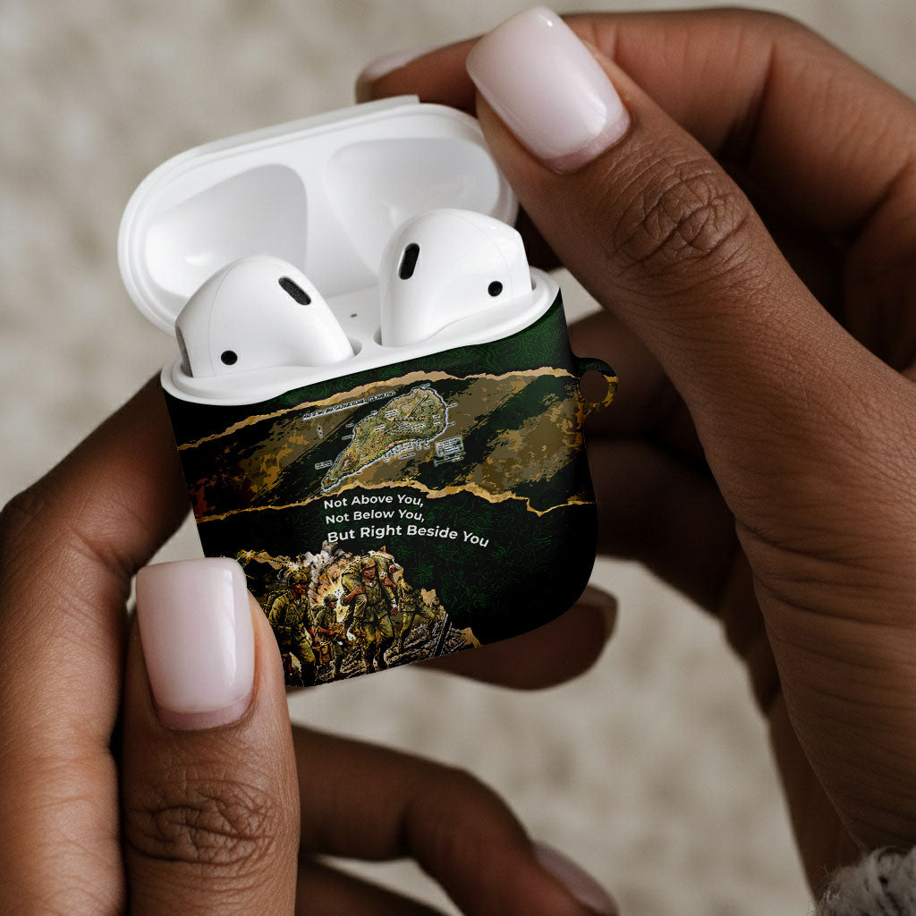 Montford Point Marines Not Above You AirPods Case Iwo Jima Military Map Camouflage Vintage Art