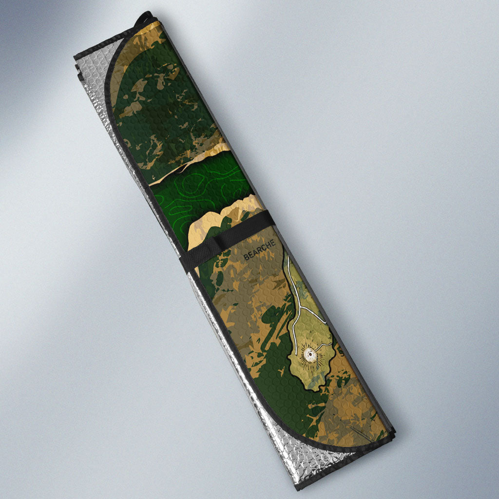 Montford Point Marines Not Above You Auto Sun Shade Iwo Jima Military Map Camouflage Vintage Art