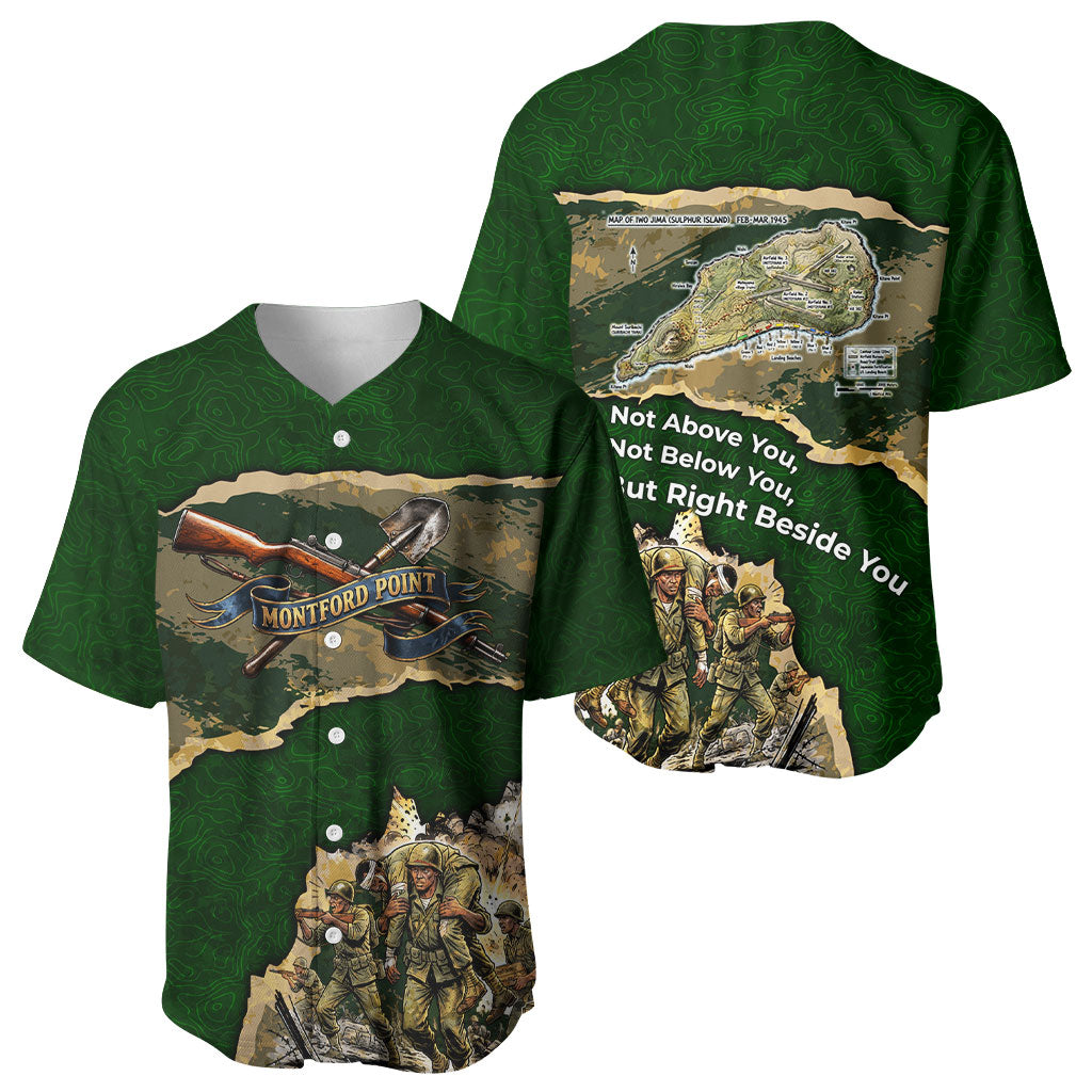 Montford Point Marines Not Above You Baseball Jersey Iwo Jima Military Map Camouflage Vintage Art