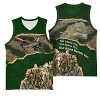 Montford Point Marines Not Above You Basketball Jersey Iwo Jima Military Map Camouflage Vintage Art