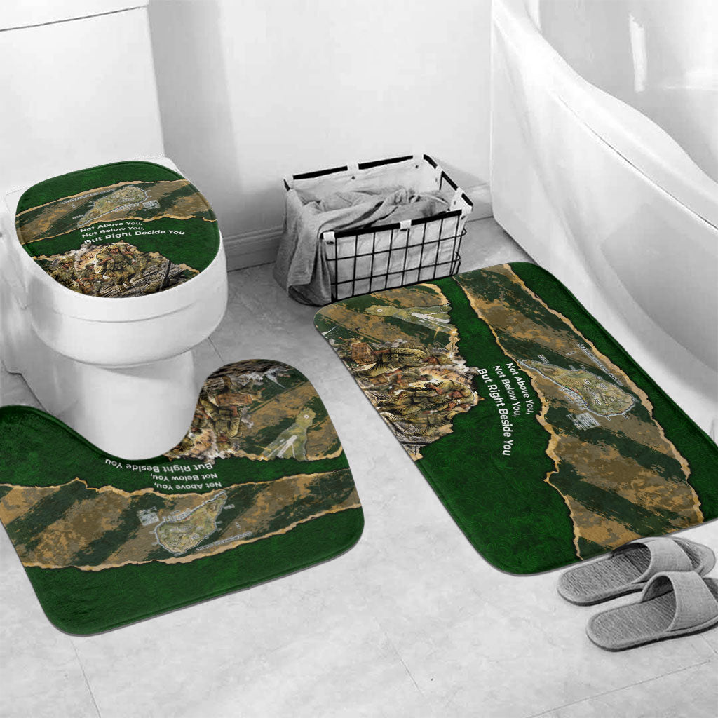 Montford Point Marines Not Above You Bathroom Set Iwo Jima Military Map Camouflage Vintage Art