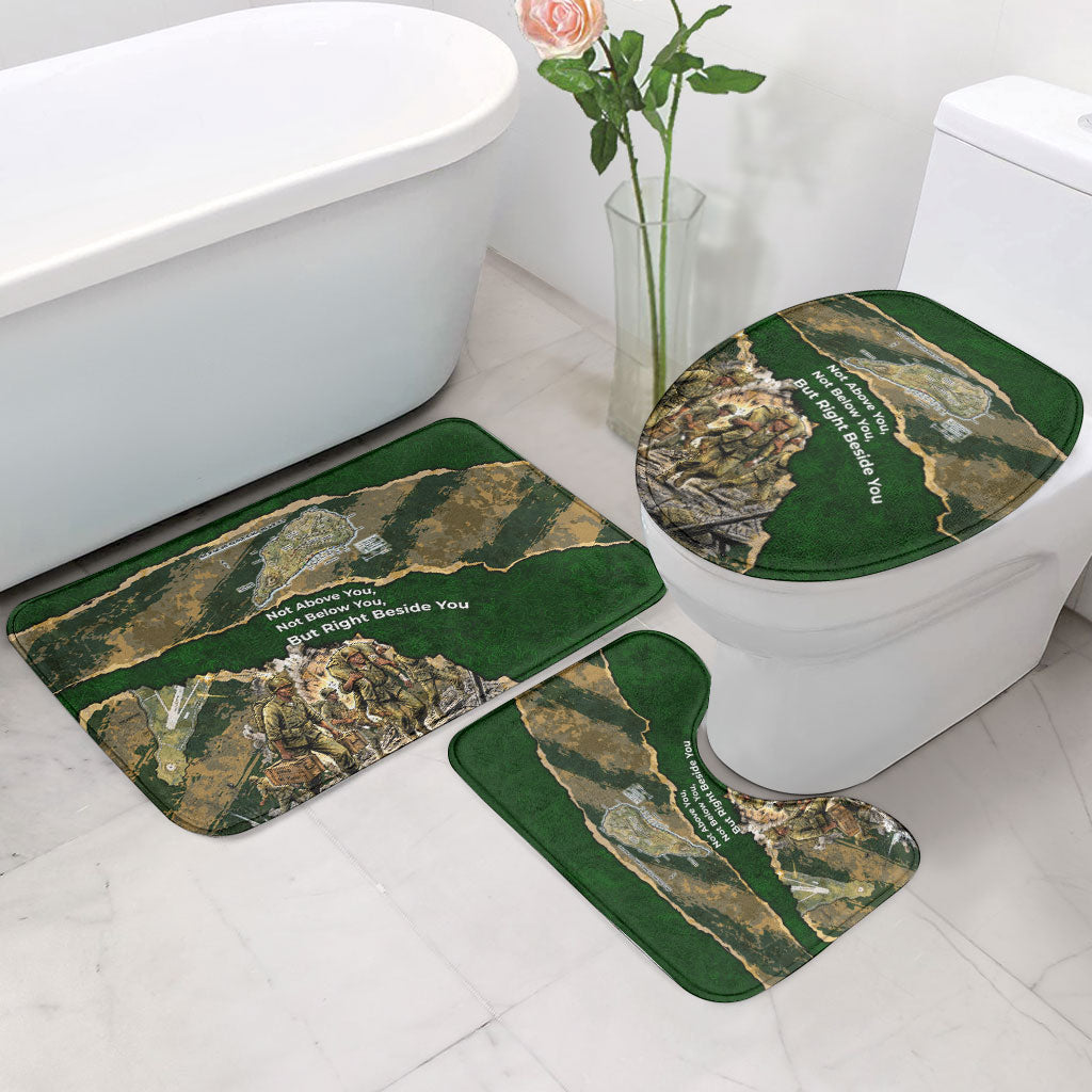 Montford Point Marines Not Above You Bathroom Set Iwo Jima Military Map Camouflage Vintage Art