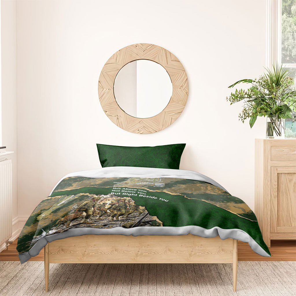 Montford Point Marines Not Above You Bedding Set Iwo Jima Military Map Camouflage Vintage Art