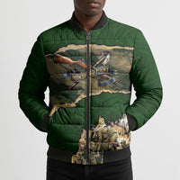 Montford Point Marines Not Above You Bomber Puffer Jacket Iwo Jima Military Map Camouflage Vintage Art