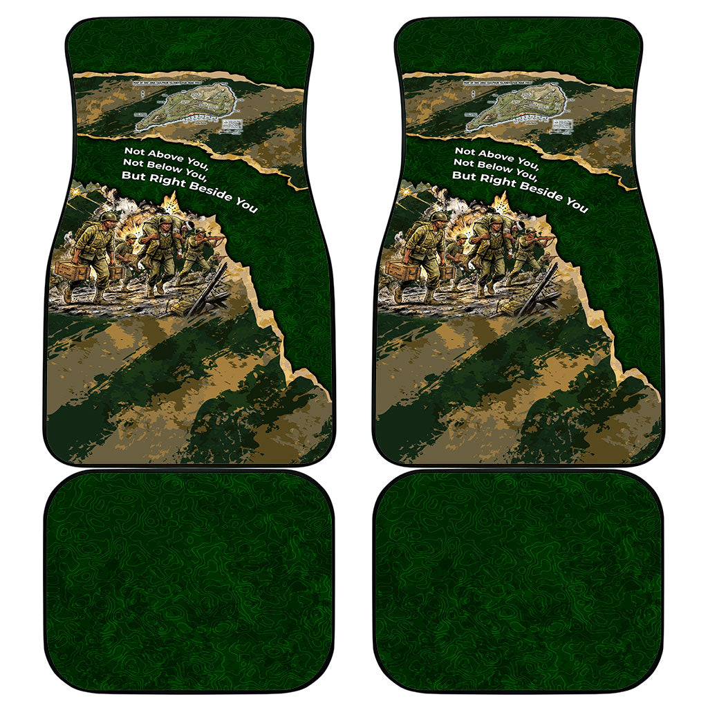 Montford Point Marines Not Above You Car Mats Iwo Jima Military Map Camouflage Vintage Art