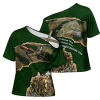 Montford Point Marines Not Above You Cross Shoulder Shirt Iwo Jima Military Map Camouflage Vintage Art