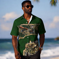 Montford Point Marines Not Above You Hawaiian Shirt Iwo Jima Military Map Camouflage Vintage Art