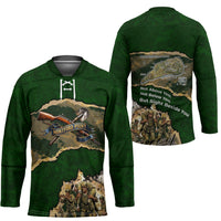 Montford Point Marines Not Above You Hockey Jersey Iwo Jima Military Map Camouflage Vintage Art