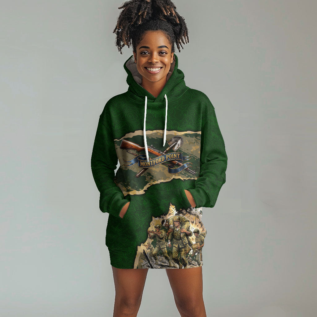 Montford Point Marines Not Above You Hoodie Dress Iwo Jima Military Map Camouflage Vintage Art