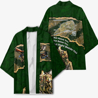 Montford Point Marines Not Above You Kimono Iwo Jima Military Map Camouflage Vintage Art