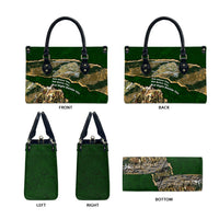 Montford Point Marines Not Above You Leather Bag Iwo Jima Military Map Camouflage Vintage Art