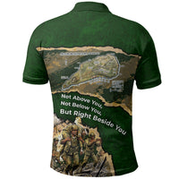 Montford Point Marines Not Above You Polo Shirt Iwo Jima Military Map Camouflage Vintage Art