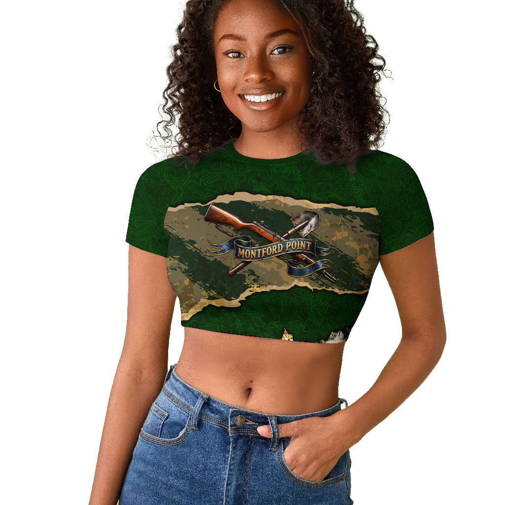 Montford Point Marines Not Above You Raglan Cropped T shirt Iwo Jima Military Map Camouflage Vintage Art