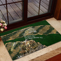 Montford Point Marines Not Above You Rubber Doormat Iwo Jima Military Map Camouflage Vintage Art