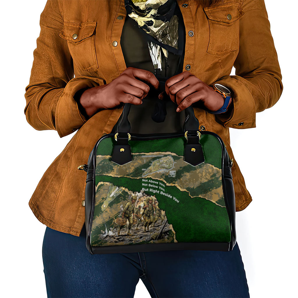 Montford Point Marines Not Above You Shoulder Handbag Iwo Jima Military Map Camouflage Vintage Art