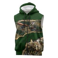 Montford Point Marines Not Above You Sleeveless Zip Hoodie Iwo Jima Military Map Camouflage Vintage Art
