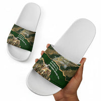Montford Point Marines Not Above You Slide Sandals Iwo Jima Military Map Camouflage Vintage Art