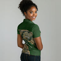 Montford Point Marines Not Above You Women Polo Shirt Iwo Jima Military Map Camouflage Vintage Art