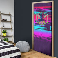 Montford Point Marines Legacy 1942 Door Cover The Right To Fight Retro Glitch Vaporwave Art