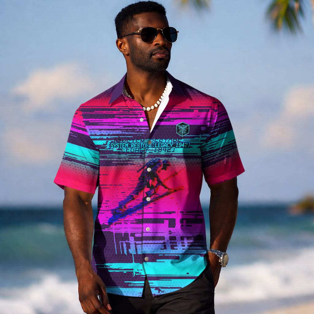 Montford Point Marines Legacy 1942 Hawaiian Shirt The Right To Fight Retro Glitch Vaporwave Art