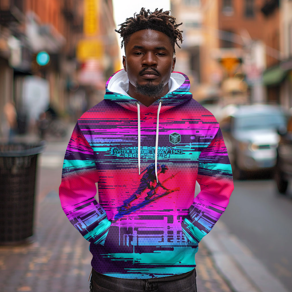 Montford Point Marines Legacy 1942 Hoodie The Right To Fight Retro Glitch Vaporwave Art