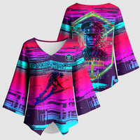 Montford Point Marines Legacy 1942 Kimono Sleeve Blouse The Right To Fight Retro Glitch Vaporwave Art