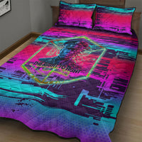 Montford Point Marines Legacy 1942 Quilt Bed Set The Right To Fight Retro Glitch Vaporwave Art