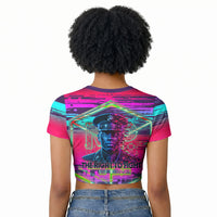 Montford Point Marines Legacy 1942 Raglan Cropped T shirt The Right To Fight Retro Glitch Vaporwave Art