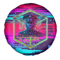 Montford Point Marines Legacy 1942 Spare Tire Cover The Right To Fight Retro Glitch Vaporwave Art