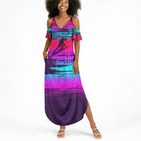 Montford Point Marines Legacy 1942 Summer Maxi Dress The Right To Fight Retro Glitch Vaporwave Art