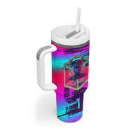 Montford Point Marines Legacy 1942 Tumbler With Handle The Right To Fight Retro Glitch Vaporwave Art