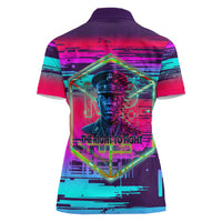 Montford Point Marines Legacy 1942 Women Polo Shirt The Right To Fight Retro Glitch Vaporwave Art