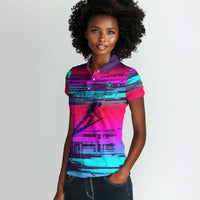 Montford Point Marines Legacy 1942 Women Polo Shirt The Right To Fight Retro Glitch Vaporwave Art