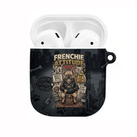 French Bulldog Tiny Body Major Attitude AirPods Case Urban Streetwear Cool Frenchie Mascot Art