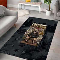 French Bulldog Tiny Body Major Attitude Area Rug Urban Streetwear Cool Frenchie Mascot Art