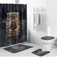 French Bulldog Tiny Body Major Attitude Bathroom Set Urban Streetwear Cool Frenchie Mascot Art