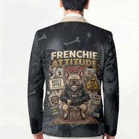 French Bulldog Tiny Body Major Attitude Blazer Urban Streetwear Cool Frenchie Mascot Art