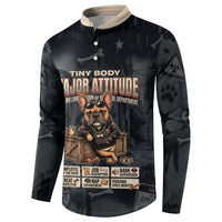French Bulldog Tiny Body Major Attitude Button Sweatshirt Urban Streetwear Cool Frenchie Mascot Art