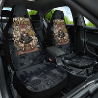 French Bulldog Tiny Body Major Attitude Car Seat Cover Urban Streetwear Cool Frenchie Mascot Art