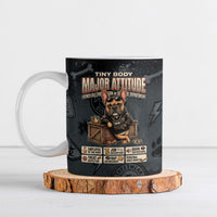 French Bulldog Tiny Body Major Attitude Ceramic Mug Urban Streetwear Cool Frenchie Mascot Art