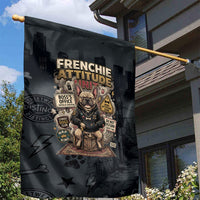 French Bulldog Tiny Body Major Attitude Garden Flag Urban Streetwear Cool Frenchie Mascot Art