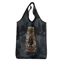 French Bulldog Tiny Body Major Attitude Grocery Bag Urban Streetwear Cool Frenchie Mascot Art
