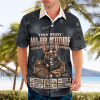 French Bulldog Tiny Body Major Attitude Hawaiian Shirt Urban Streetwear Cool Frenchie Mascot Art