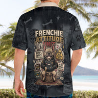 French Bulldog Tiny Body Major Attitude Hawaiian Shirt Urban Streetwear Cool Frenchie Mascot Art