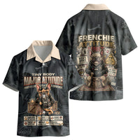 French Bulldog Tiny Body Major Attitude Kid Hawaiian Shirt Urban Streetwear Cool Frenchie Mascot Art